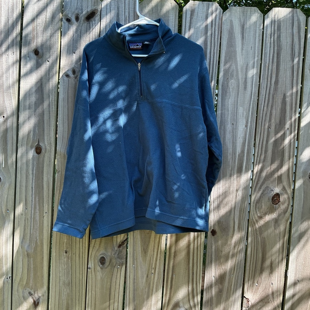 Patagonia Blue Quarter-Zip Sweater - Picture 1 of 3